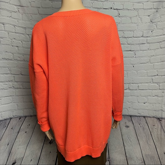 New IMMA Inlet Cotton V-Neck Orange Sweater Size L - Picture 5 of 10